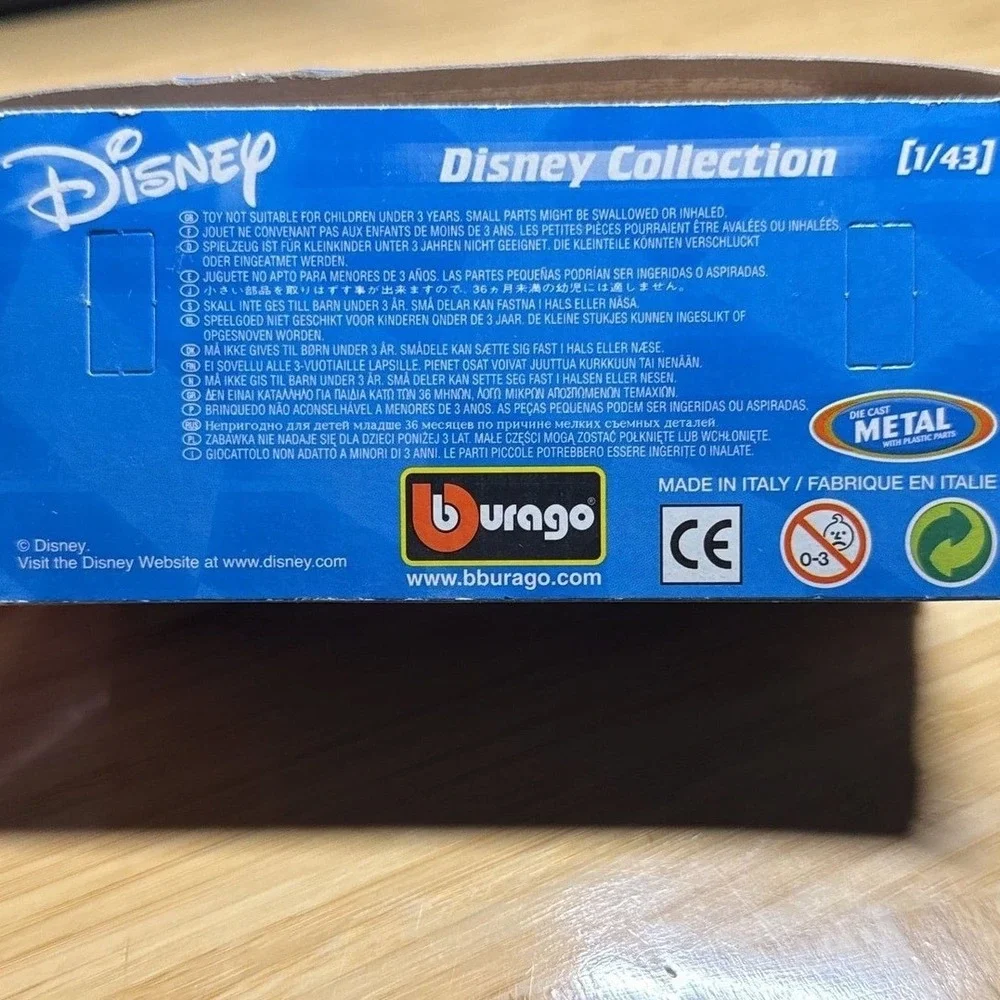 Bburago Disney Collection Mickey Mouse‎ Red Convertible Die Cast Car 1/43 Italy